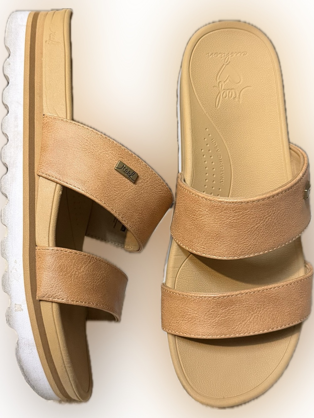 Women’s Reef Dual-banded Horizon Hi sandal. Size 10, Color: Natural
